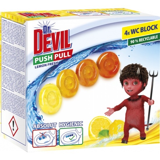 Dr.Devil WC PUSH Pull gel 4x20g Lemon